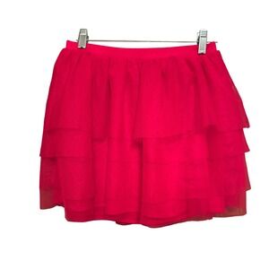 Circo Girls Red Tiered Tulle‎ Skirt Size XL TG 14 16 Ballet Dance Party